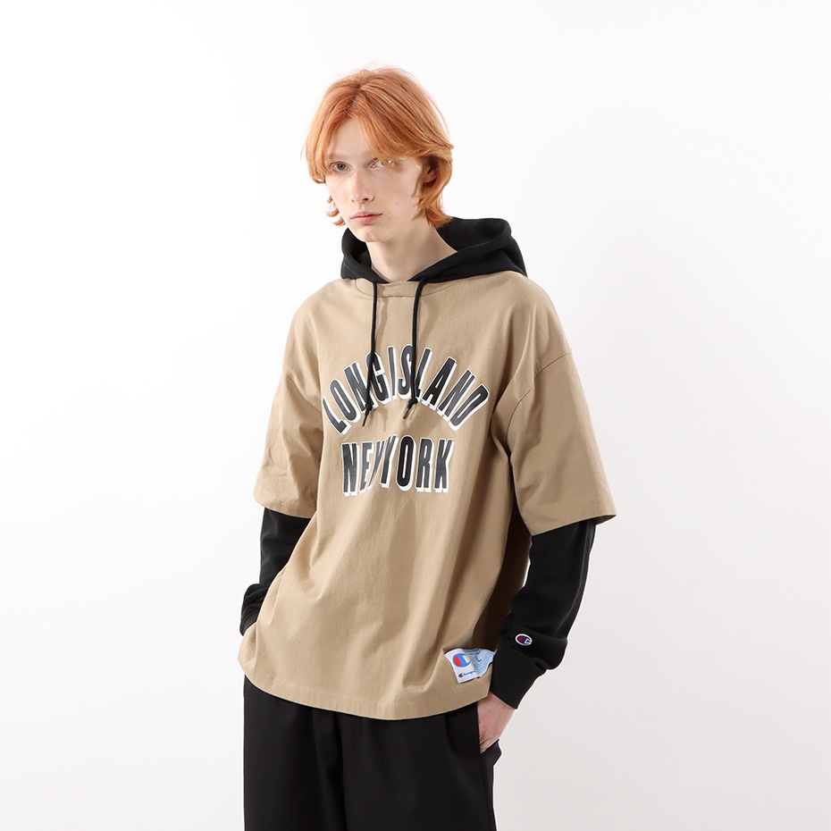 Áo Hoodies Champion JP Hooded Shirt Màu Beige CMPC3U412BEI