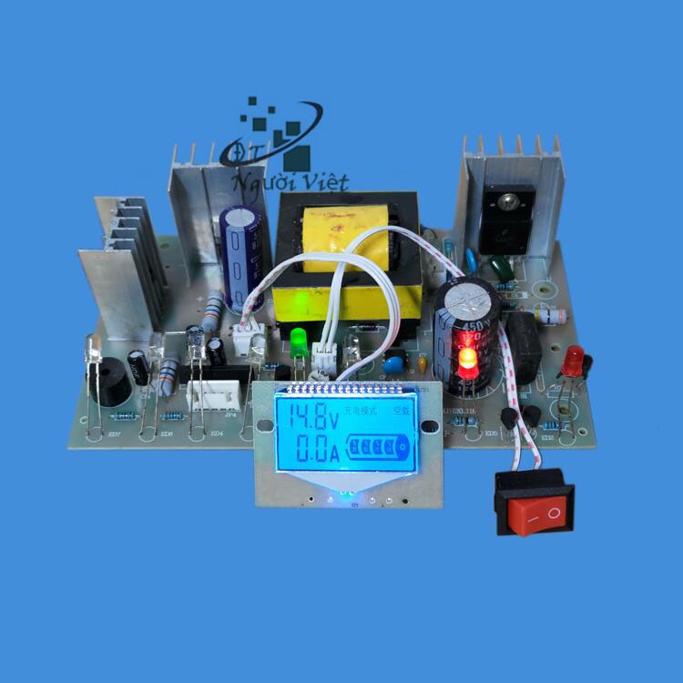 Bo mạch sạc Ắc quy 12V 24v 20A  tự động 3 giai đoạn