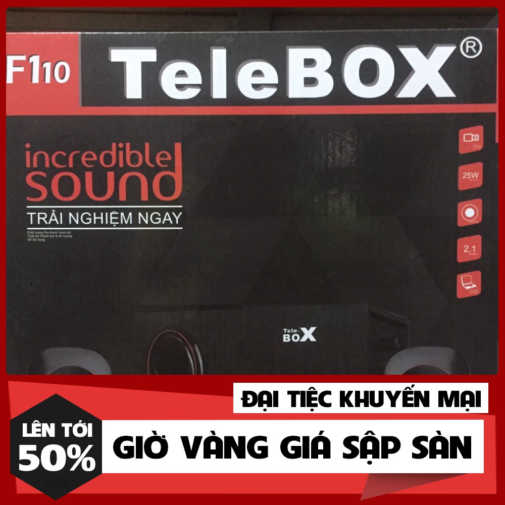 Loa vi tính bluetooth F110 Telebox Chỉnh Bass Treb siêu hay