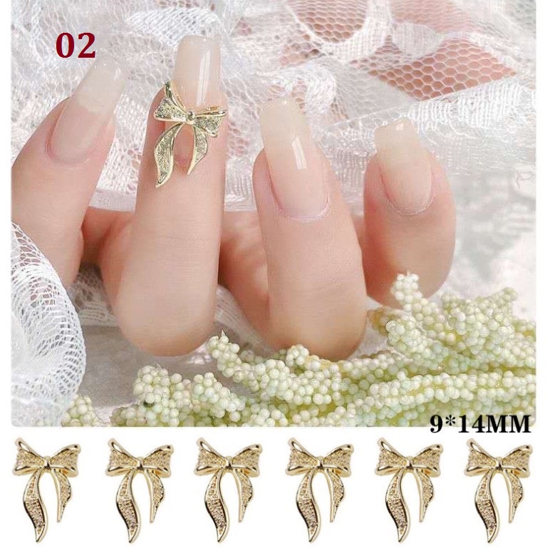 Charm nơ , charm nail gắn móng hình nơ trang trí móng