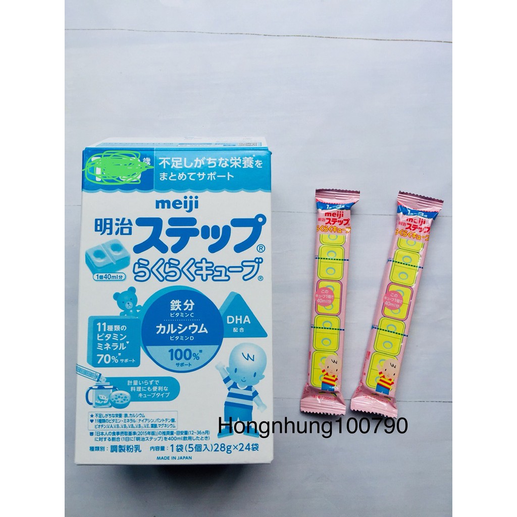 Sữa Meiji thanh nội địa cho bé dạng tách lẻ 27g