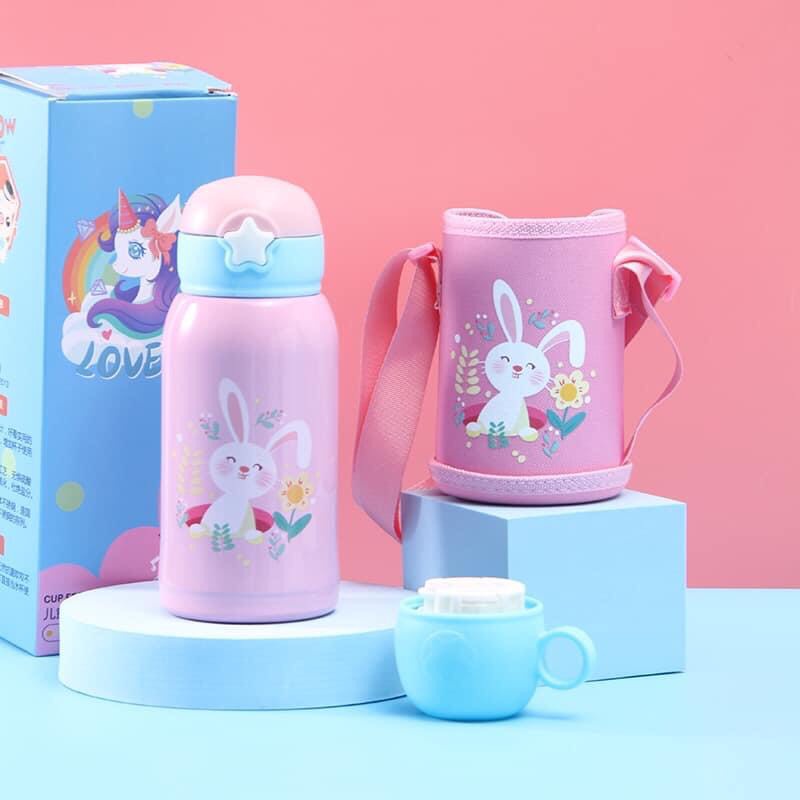 Bình giữ nhiệt cho bé đi học đi chơi cute dễ thương bình tập uống nước bình đựng thực phẩm, đựng sữa BN05 Homedy Kids