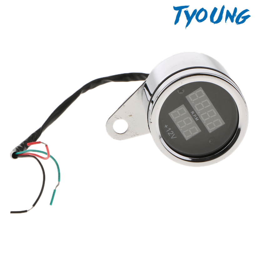 Máy Đo Tốc Độ Kỹ Thuật Số Có Đèn Led Cho Xe Mô Tô