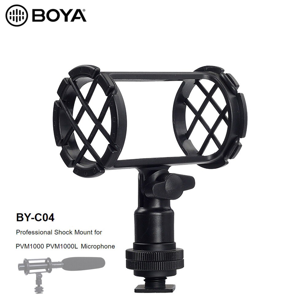 Giá Đỡ Micro Boya BY-C04 Cho Máy Ảnh AKG D230 Senheisser ME66 Rode NTG-2 NTG-1 Audio-Technica AT-875R Sony ECM-CG50