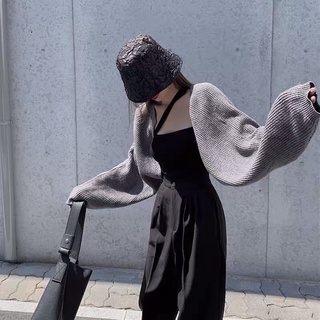 Set áo khoác len croptop nhiều màu + áo 2 dây Ulzzang siêu chất ❤️