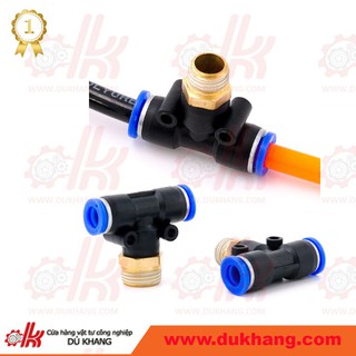 Tê nối khí nén ren ngoài giữa PB