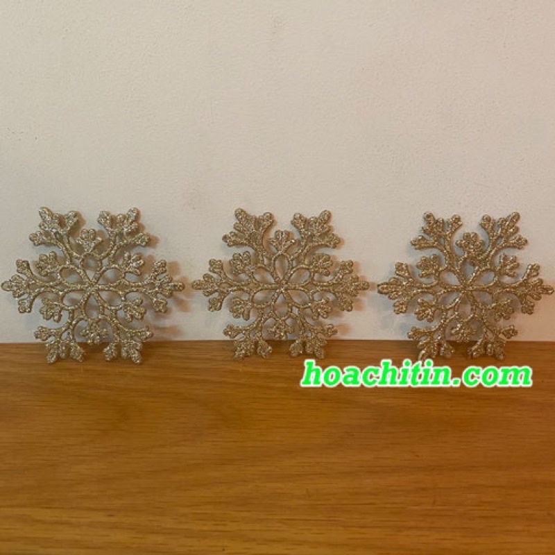 Combo 3 Bông tuyết kim tuyến trang trí cây thông Noel giáng sinh