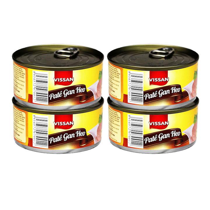 Combo 4 Pate Gan Heo Vissan 170g