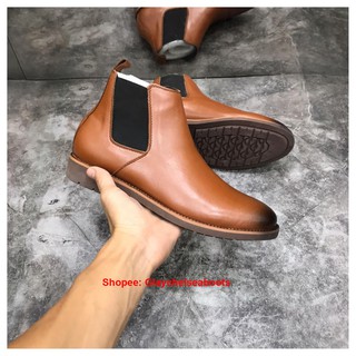[Đặc biệt] Giày da nam chelsea boots phiên bản màu nâu da bò giành cho khách hàng đặc biệt