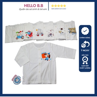 Áo Bin tay dài trắng và màu cho bé 3-15kg hello B&B - Al0001-AL0003 (hình in giao ngẫu nhiên)
