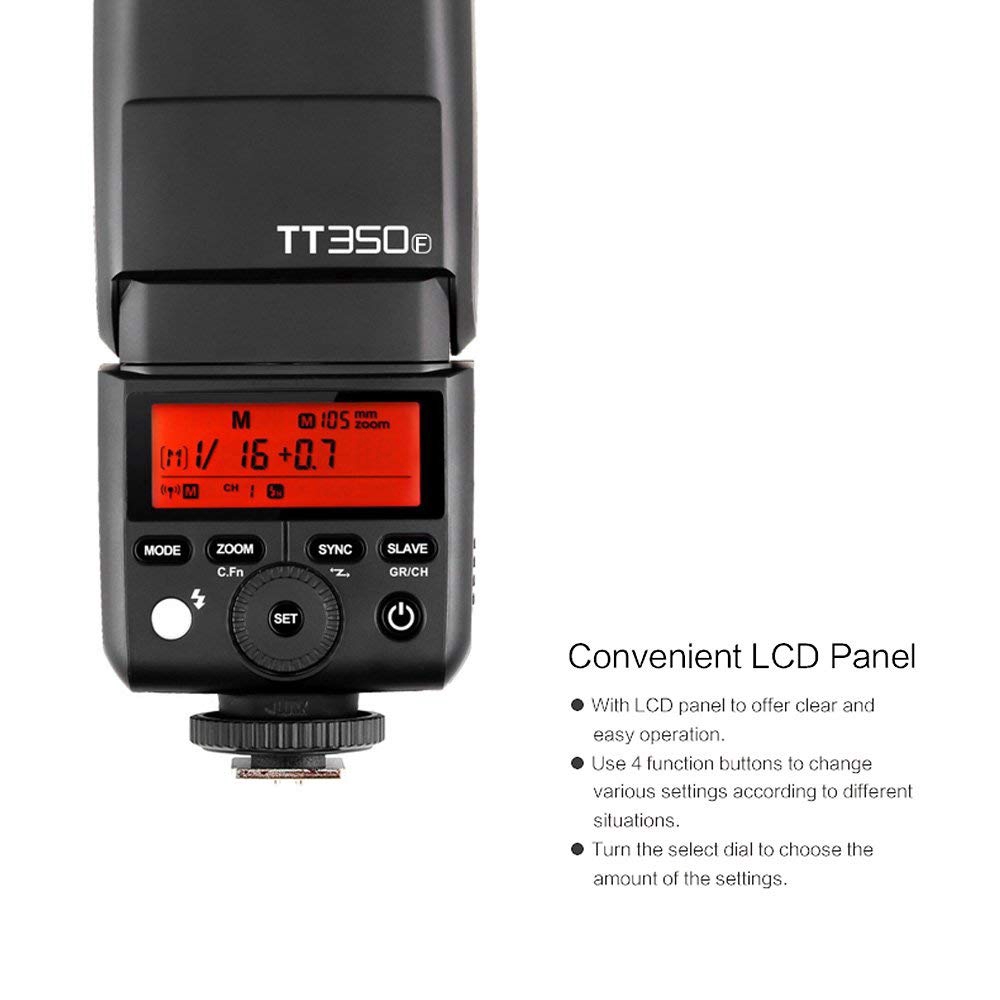 Godox TT350 GN36 2.4G TTL HSS Mini Flash Speedlite + XPro + X1T cho Canon Nikon Sony Fuji Olympus máy ảnh