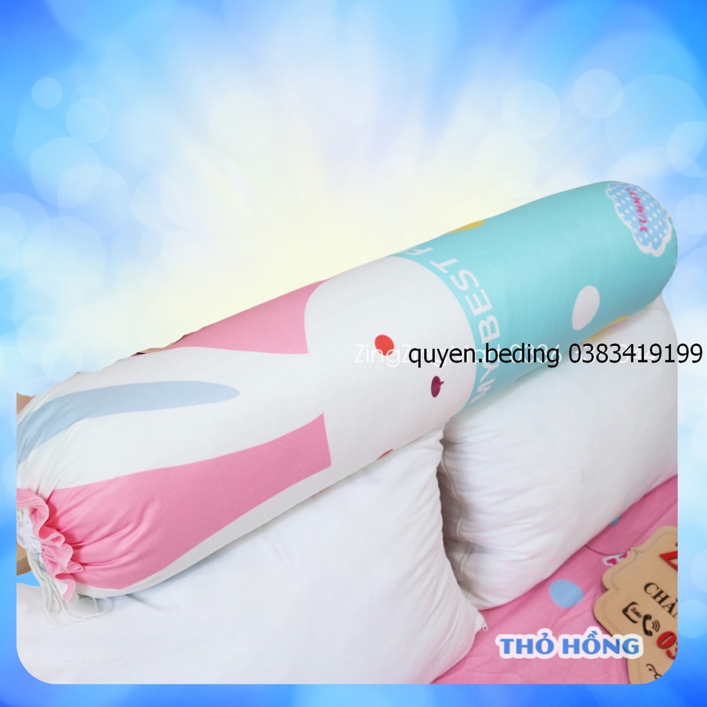 Vỏ Gối ôm full kích thước 35x100cm , vỏ gối chất liệu poly cotton siêu mềm siêu mịn màu sắc bắt mắt