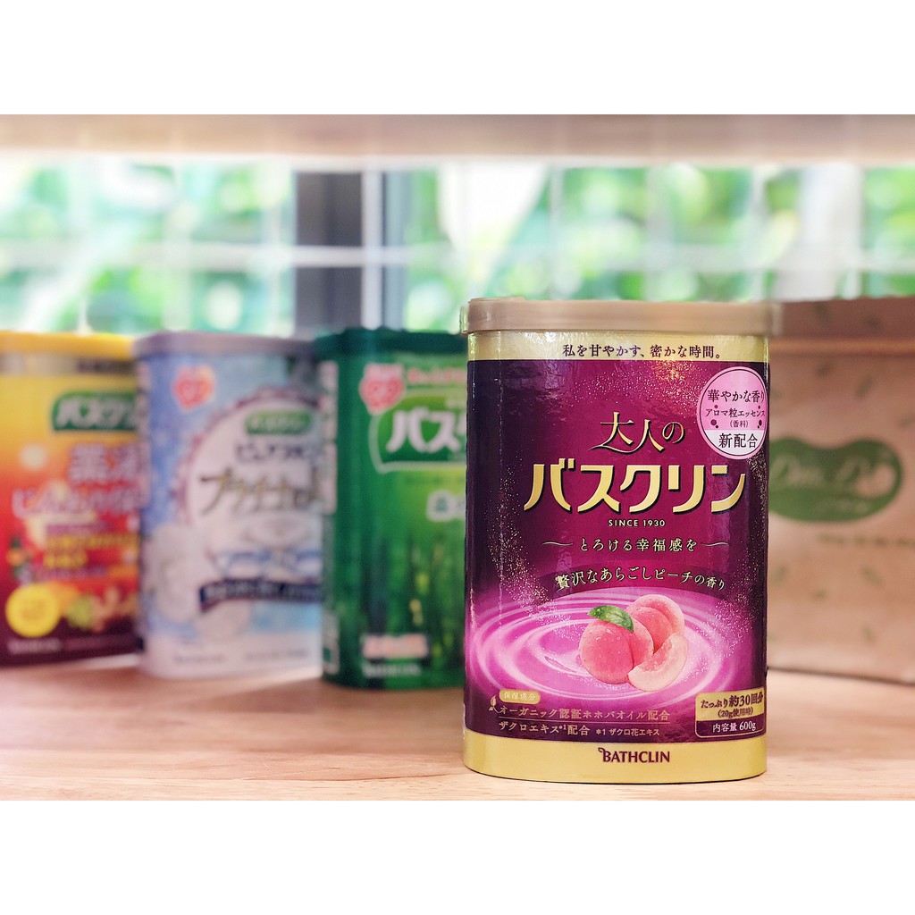 [NHIỀU MÙI] Muối tắm ngâm bồn thư giãn tẩy tế bào chết Onsen hiệu Bathclin/Earth 600g - Hàng nội địa Nhật
