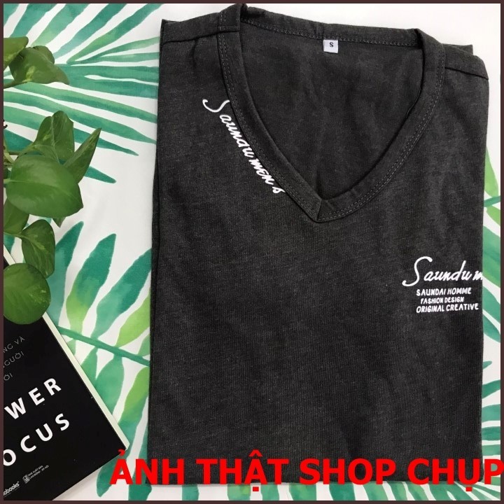 Áo phông nam cổ tim TN68 đơn giản vải sợi tre tổng hợp đẹp form Hàn Quốc | BigBuy360 - bigbuy360.vn