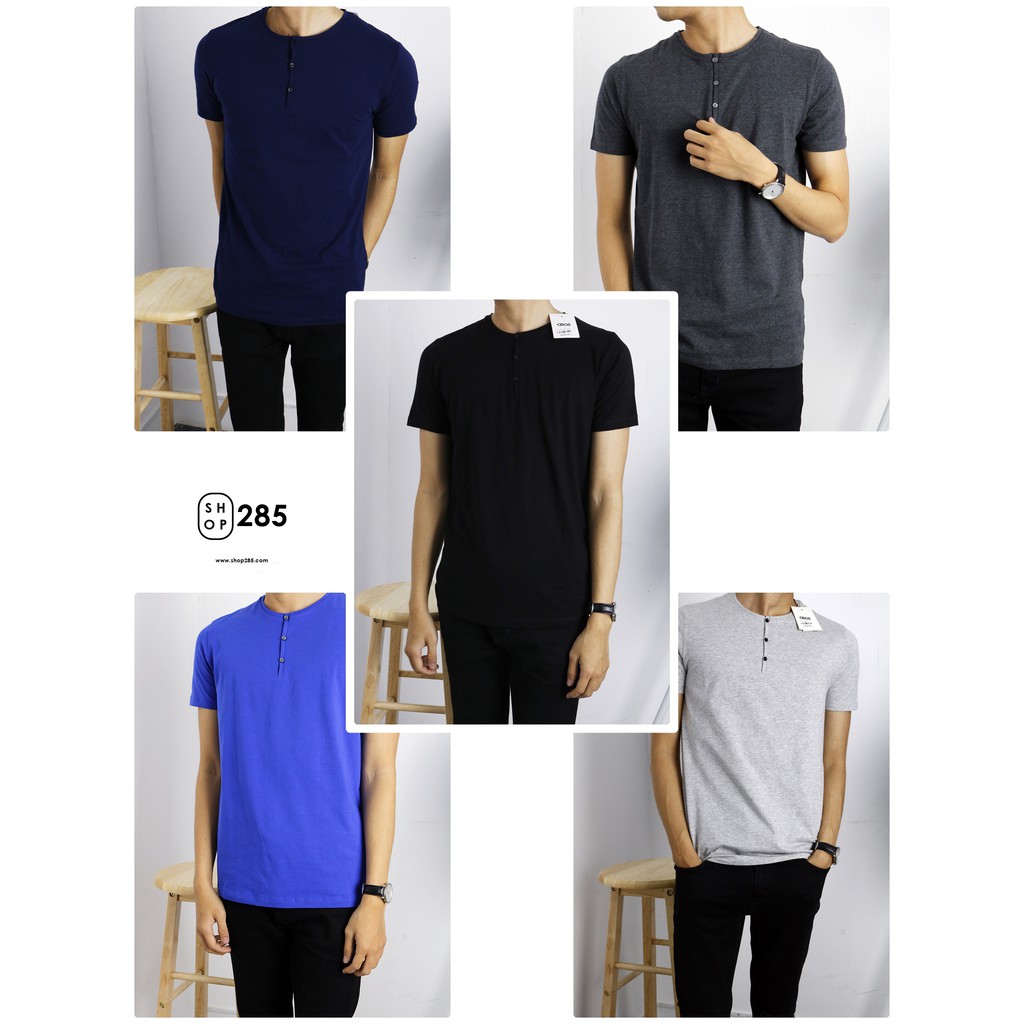 Áo thun HENLEY SLIMFIT 💖đẹpcháyhàng vài mã rồi anh em - ATASOS3N00 💖