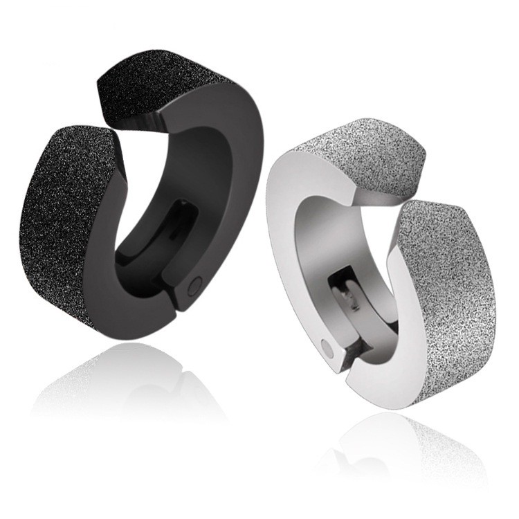 Cặp Khuyên Kẹp Tai, Khuyên Giả Unisex Không cần bấm lỗ kiểu nhám cá tính - Bim's House