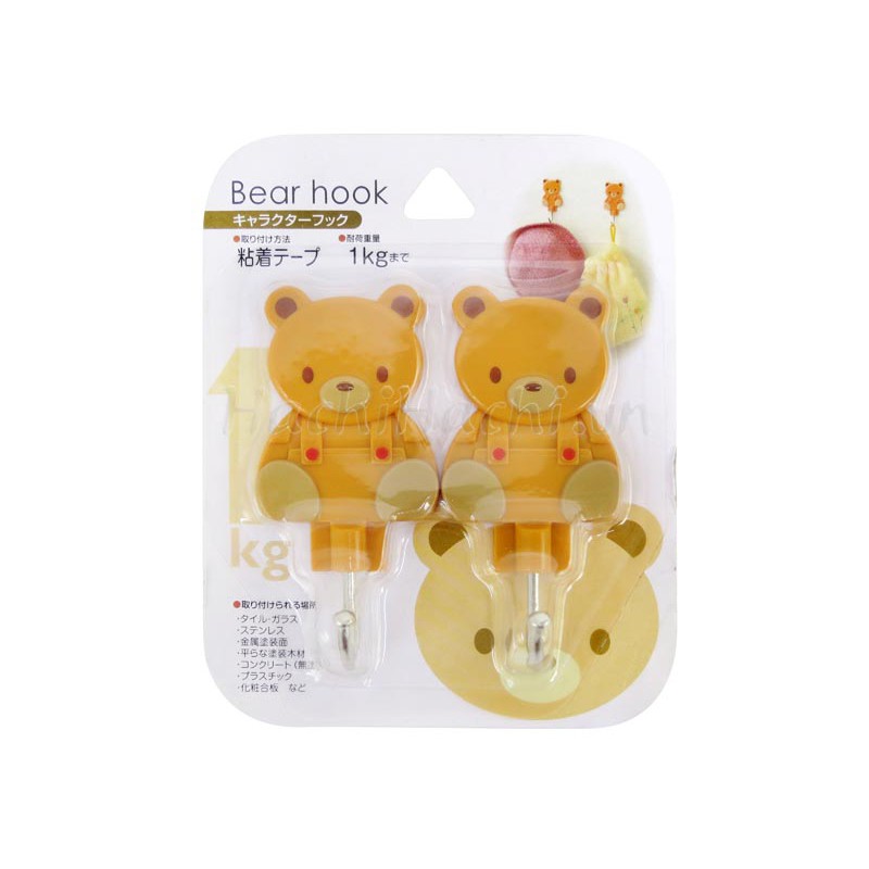 Set 2 móc dán hình gấu Hàng Nhật Chính Hãng