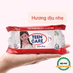 ⚡️ Khăn Ướt Teen Care Đỏ Hương Dịu Nhẹ Gói 20 Miếng (Tặng Thêm 4 Miếng)