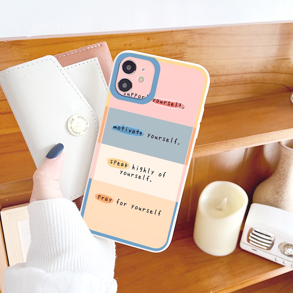 Ốp iphone Màu sắc happiness vuông cạnh ốp lưng iphone 6/6splus/7plus/8/8plus/xr/xs/12/13/pro/max/plus/promax tr243