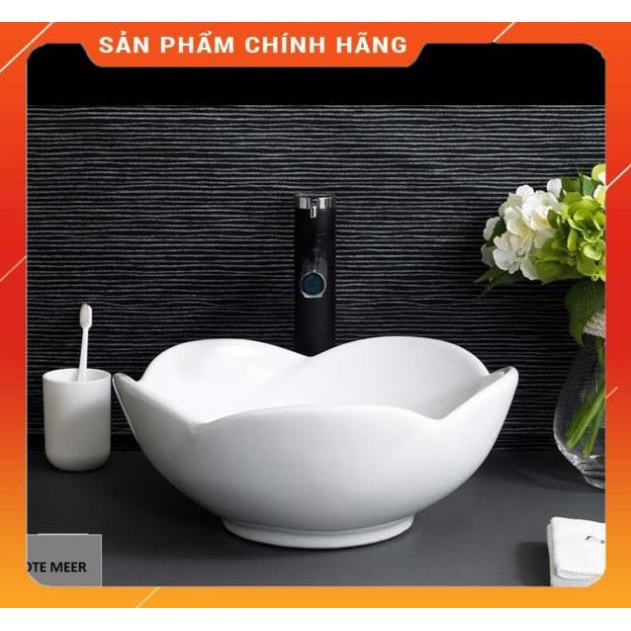 (SALE) LAVABO ĐẶT BÀN NHỎ GỌN HÌNH BÔNG HOA SANG TRỌNG CÁ TÍNH RIÊNG