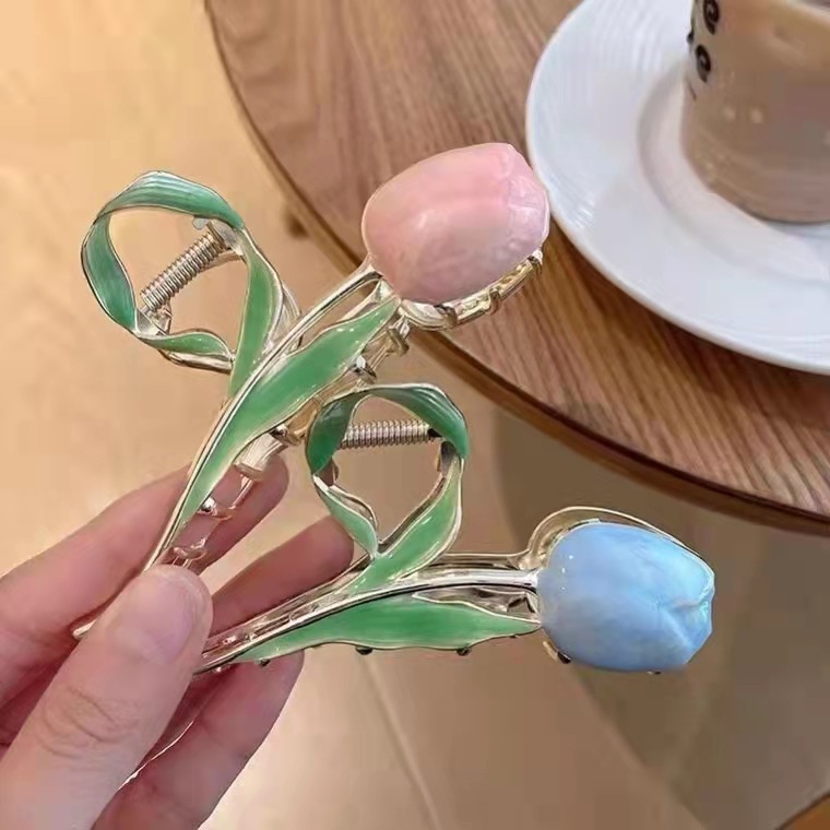Kẹp Tóc Hình Hoa Tulip Thời Trang Cao Cấp Cho Nữ