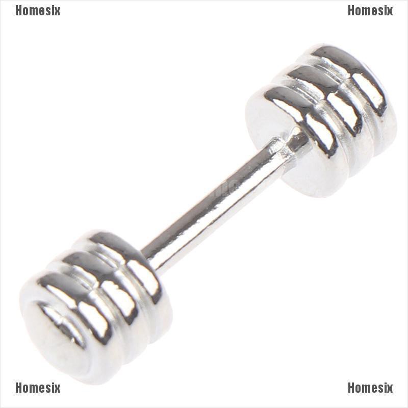 [HoMSI] 2Pcs 1/12 Dollhouse Barbell Dumbbells Fitness Weights Gym Model Toy Doll Decor SUU