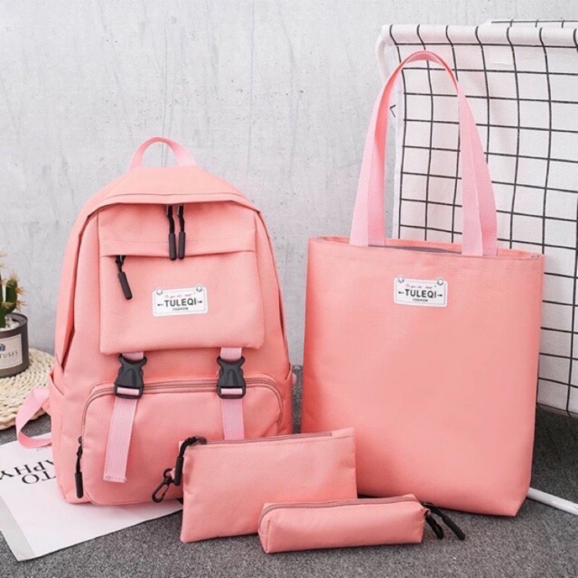 Balo Set 4 Món Thời Trang 2 Khoá Cute