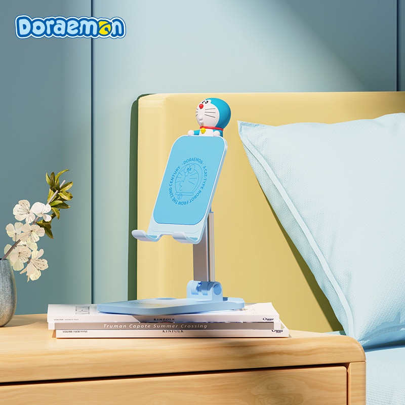 Giá Đỡ Điện Thoại Máy Tính Bảng Bằng Hợp Kim Nhôm Hình Doraemon Có Thể Gấp Gọn Đa Năng giá đỡ điện thoại để bàn Giá đỡ điện thoại gấp di động có thể được nâng lên và hạ xuống