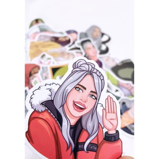 [Billie Eilish] Set sticker hình dán ca sĩ Billie Eilish US-UK
