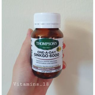  Bổ não Thompson's Ginkgo Biloba 6000mg Úc