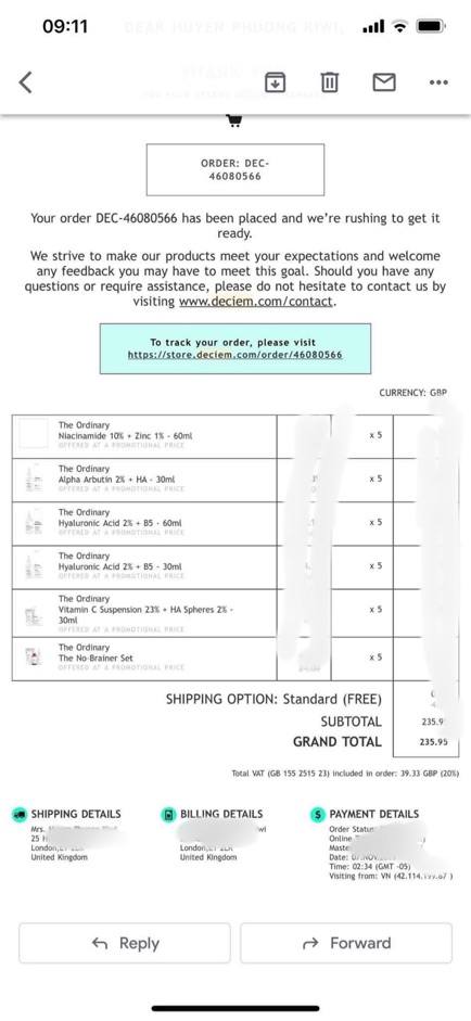 SERUM CẤP NƯỚC VÀ PHỤC HỒI DA THE ORDINARY HYALURONIC ACID 2% + B5