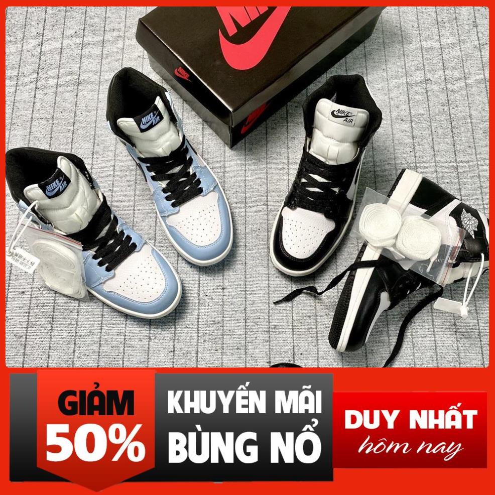 🎁Hàng Cao Cấp+ Tặng Tất Cao Cổ🎁 Giày Sneaker Nam Nữ- Giày JD1 Xanh Dương Cao Cổ-Giày JD1 Đen Trắng Panda Cao Cổ Xịn