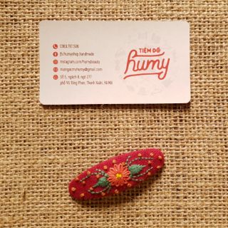 Kẹp tóc thêu tay size 6cm
