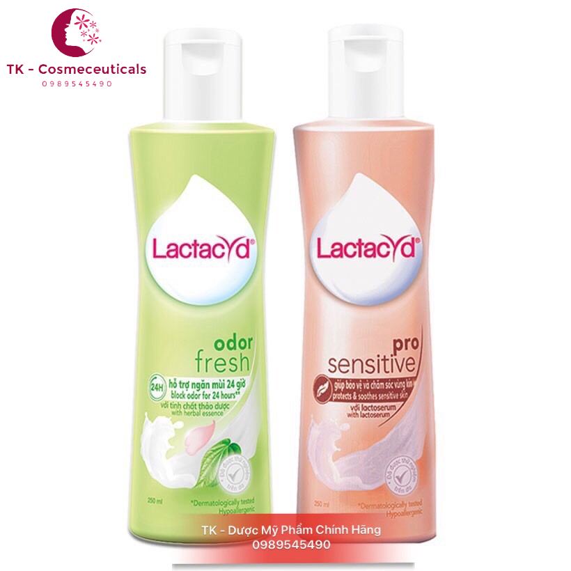 Dung Dịch Vệ Sinh Phụ Nữ LACTACYD Odor Fresh / Pro Sensitive / Soft & Silk Ngăn Mùi 24 Giờ