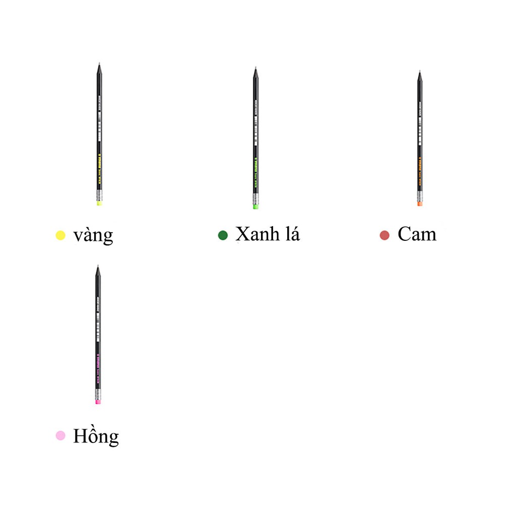 Combo bộ bút chì gỗ STABILO Swano 2B thân đen 4918