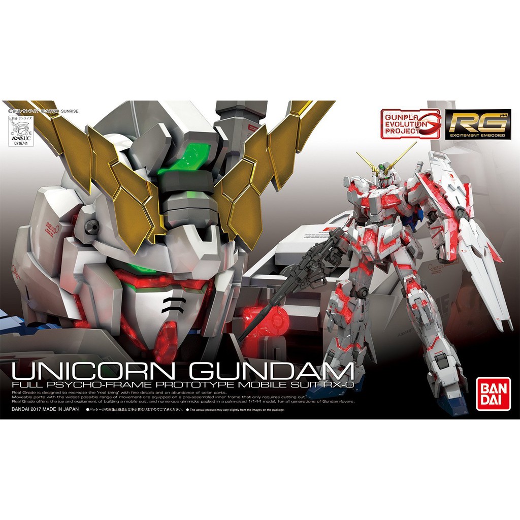 Mô hình lắp ráp Gundam Bandai RG 25 Unicorn Gundam