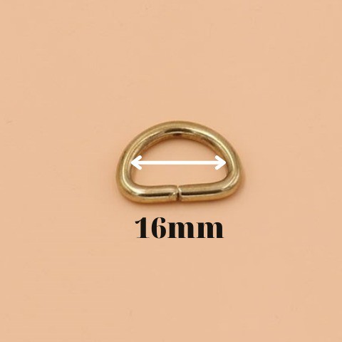 ️️️ Khoen Móc Khóa Chữ D CạnhTròn - Đồng Nguyên Chất - Ring Phụ Kiện EDC - Độ dày 3 mm-  3 Size