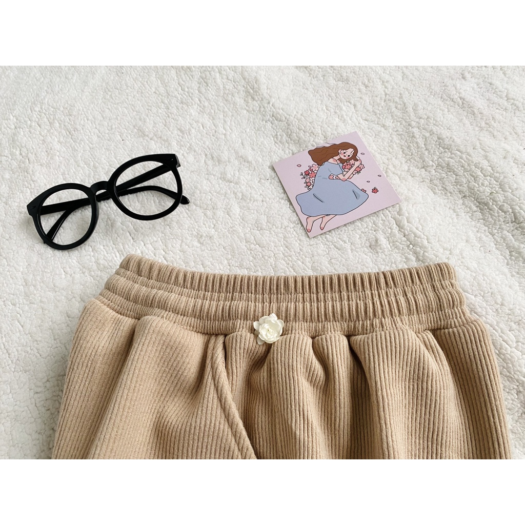 Quần Jogger nhung tăm  chất vải dày dặn, kiểu dáng thể thao