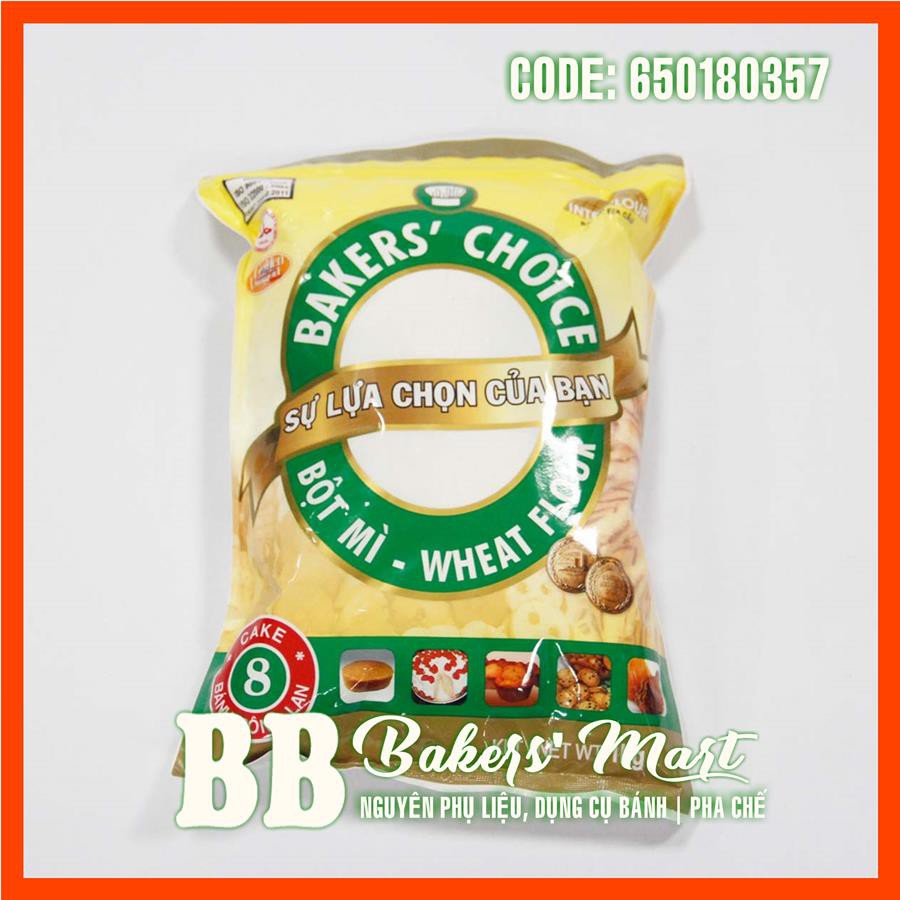 [Mã 77FMCGSALE1 giảm 10% đơn 250K] Bột mì Bakers' Choice số 8 (BỘT BÁNH BÔNG LAN) - 1kg