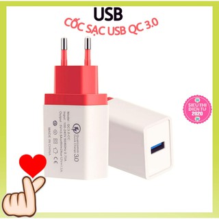 CỐC SẠC USB NHANH - CỦ SẠC USB NHANH,  QC 3.0 18W - Qualcomm Quick Charge Adapter