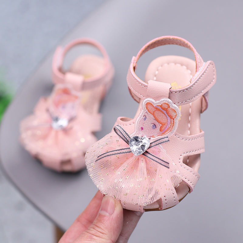 Giày Sandal Đế Mềm Phát sáng Xinh Xắn Cho Bé Gái Hàng Quảng Châu Cao Cấp (LX-2)