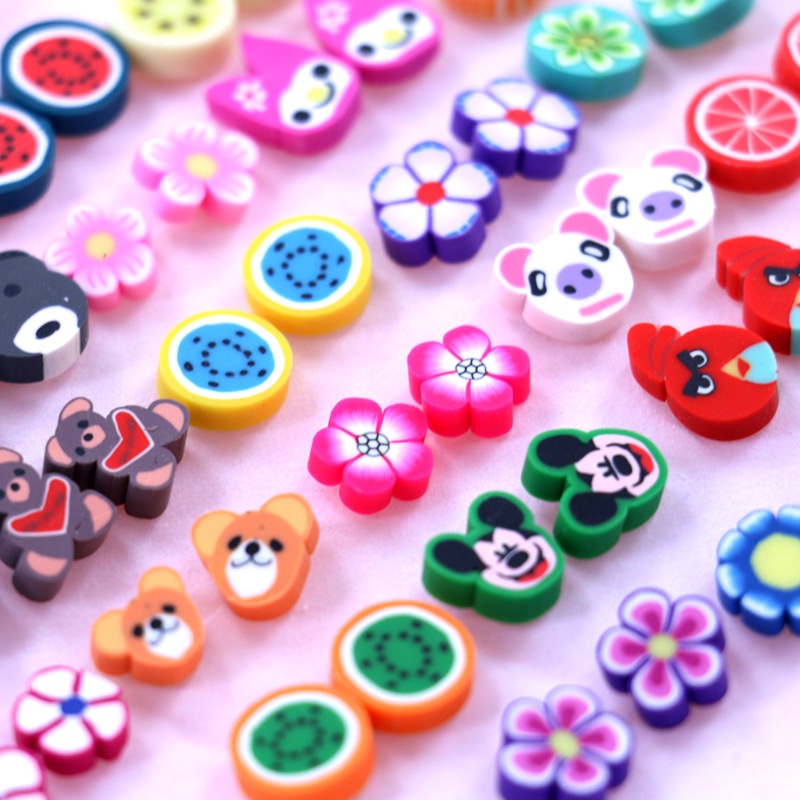 Set 36 Khuyên Tai Tạo Hình Đồ Gốm Thời Trang Cho Nữ