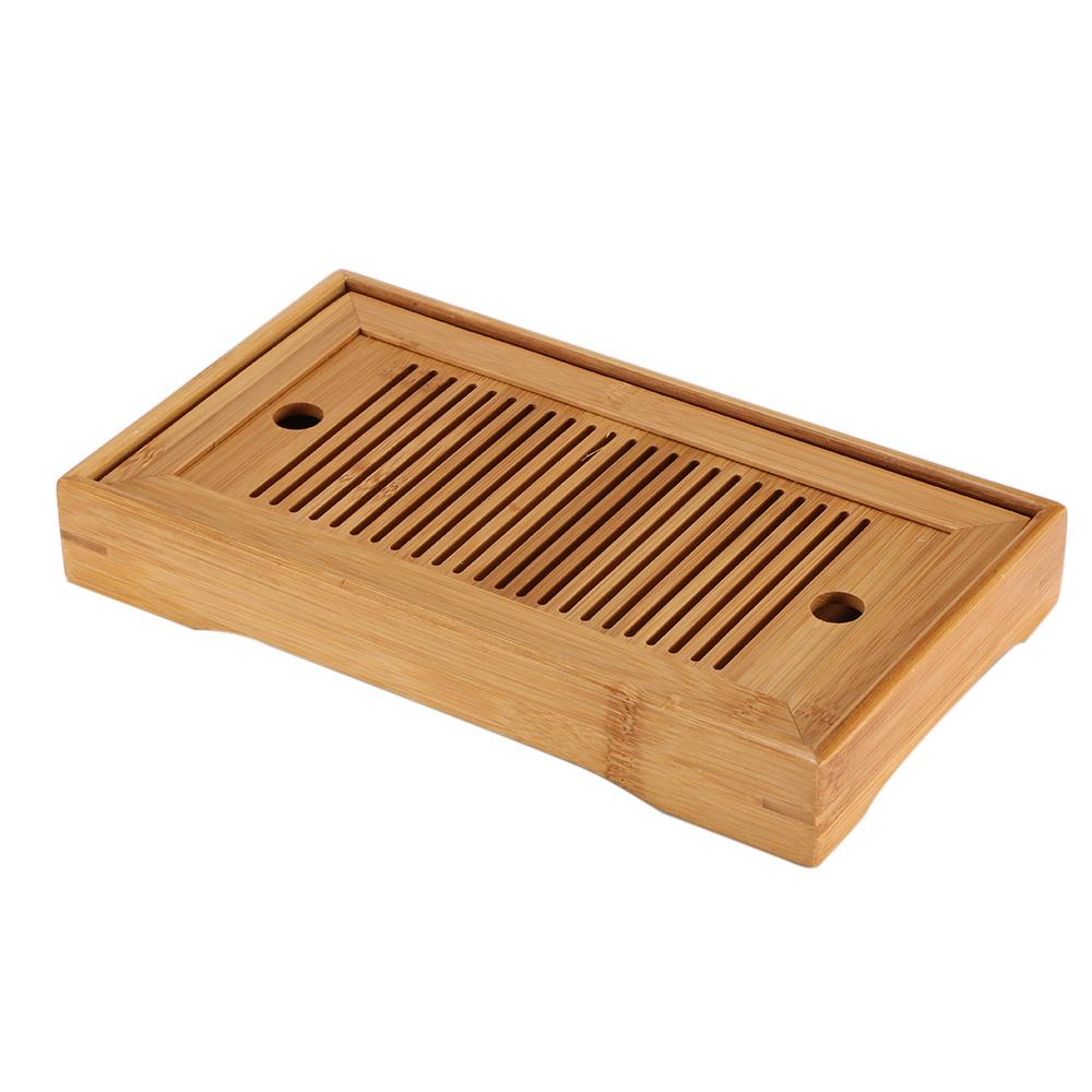 [huite]Tasteful Bamboo Chinese Gongfu Tea Table Serving Tray Box Reservoir &amp; Drainage Type for Teahouse Home Office