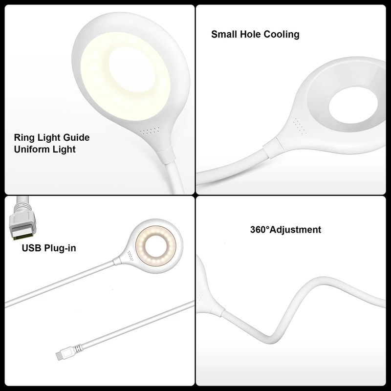 Đèn LED để bàn mini cổ ngỗng linh hoạt/ sạc USB tiết kiệm năng lượng