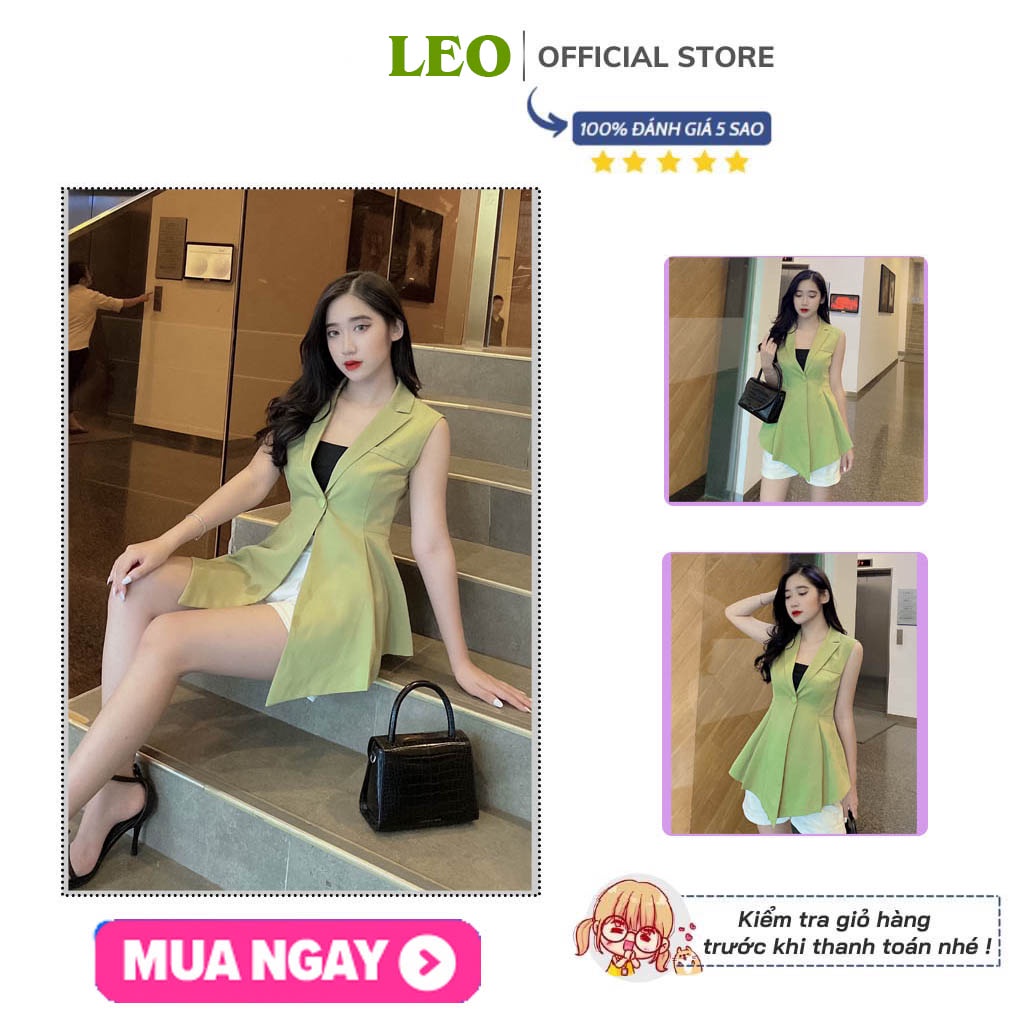 [HÀNG THIẾT KẾ] Bộ Vest Áo kèm quần short xanh cốm mới lạ hàng cao cấp