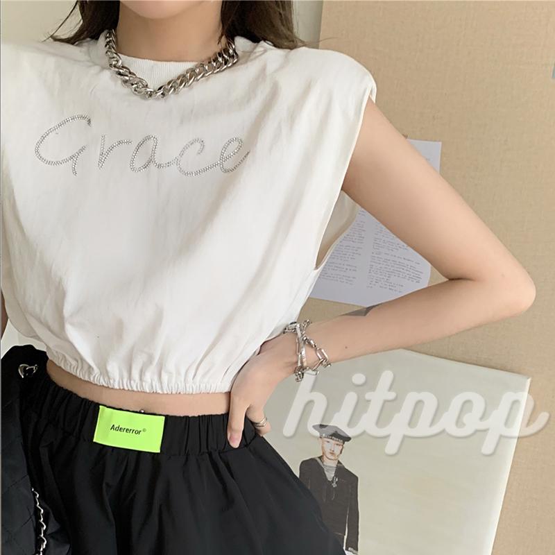 Áo Lửng Sát Nách Đính Đá Thời Trang Dành Cho Nữ