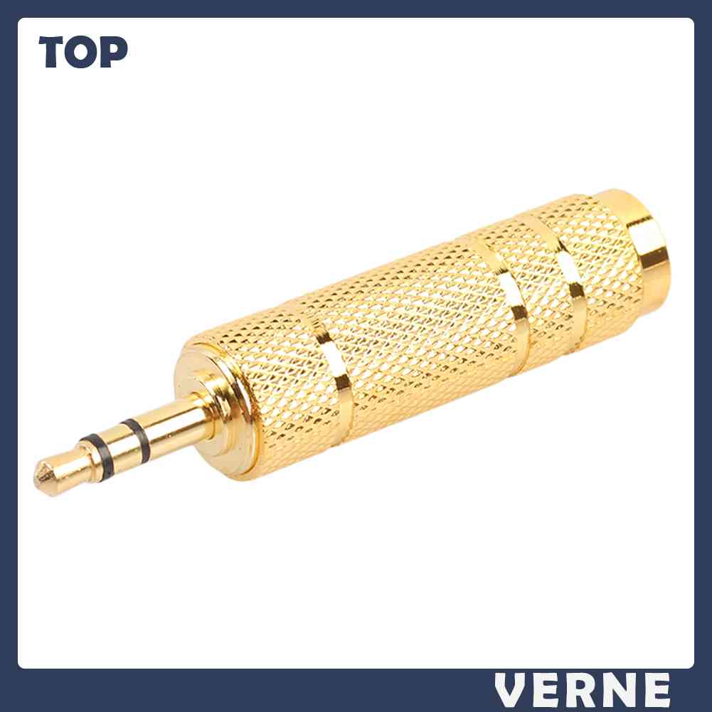 Đầu Cắm Kết Nối Micro VERNE Microphone 6.35 mm Female Sang 3.5 mm Male