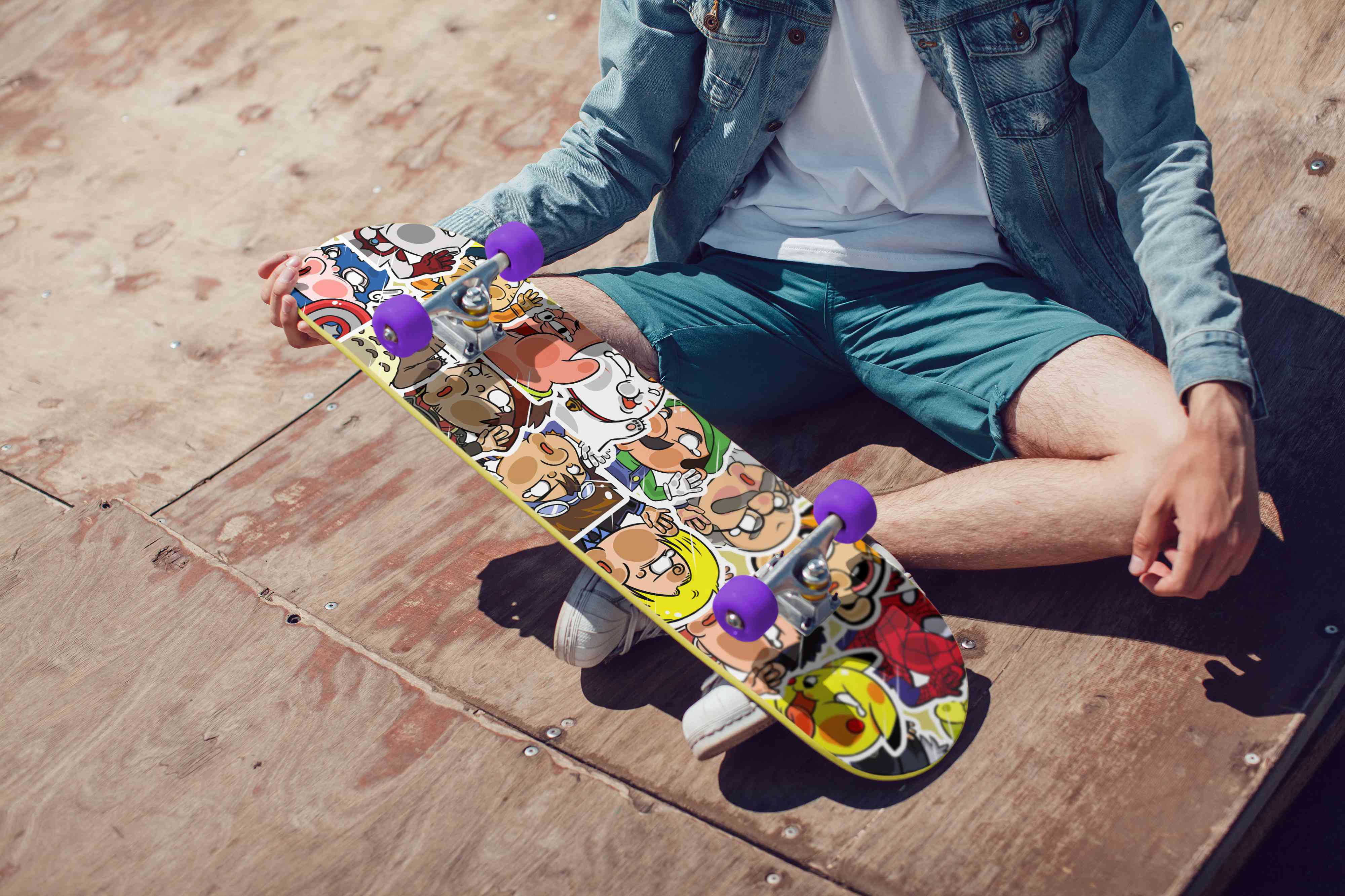 Bộ 50 miếng dán trang trí phong cách siêu anh hùng cá tính độc đáo | BigBuy360 - bigbuy360.vn