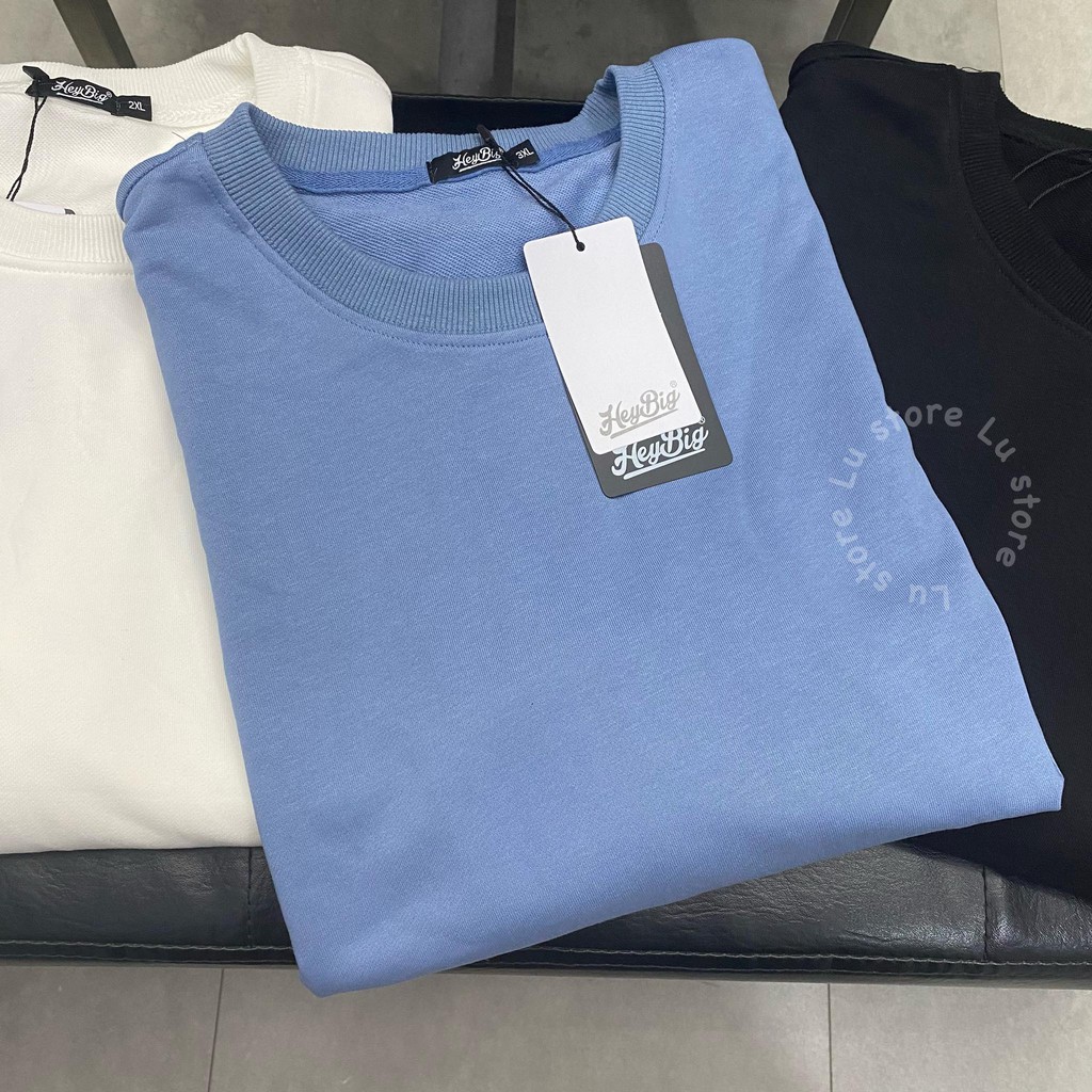 Áo sweater trơn chất nỉ chân cua