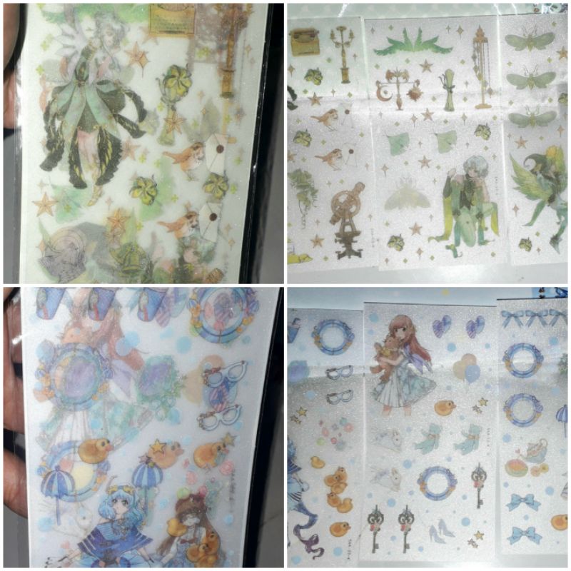 Sét 3 tờ hình dán trang trí công chúa kích thước 16x8 cm rất đẹp